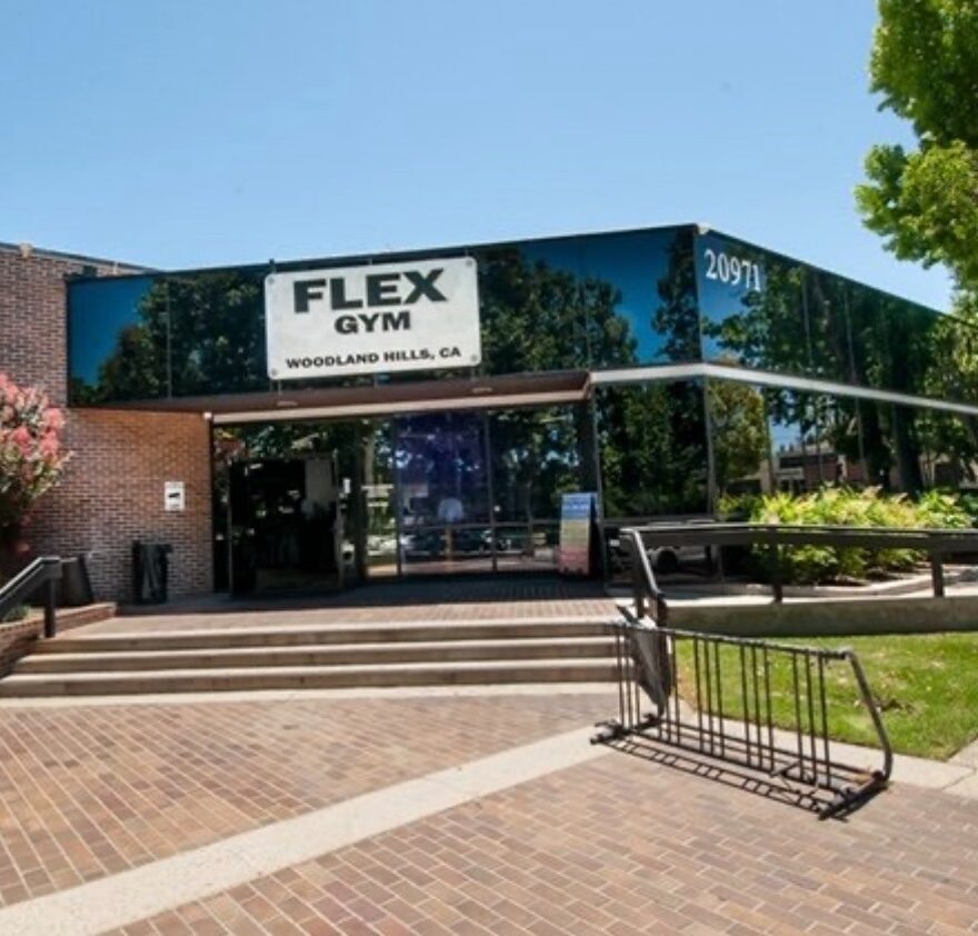 Outside of Flex Gym P.M.A. in Woodland Hills, CA